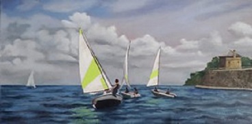 Young sailors learning to sail