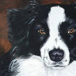 a painting of a dog named Toby